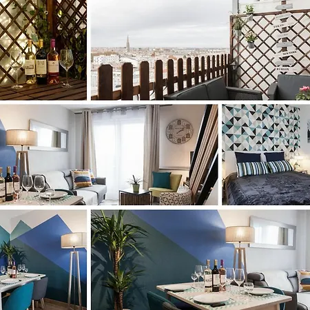 Free Parking - Self Checkin - Wifi - Panoramique Terrasse - Duplex Saint Jean - Superbordeaux * 波尔多
